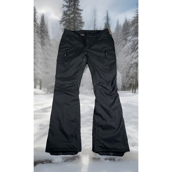 Burton Gloria Insulated Waterproof  Snowboard Ski Pants Women: M Black EUC - Picture 1 of 16
